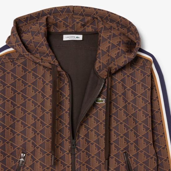 25FW 라코스테 후드 티셔츠 SF76069I4 Brown - LACOSTE