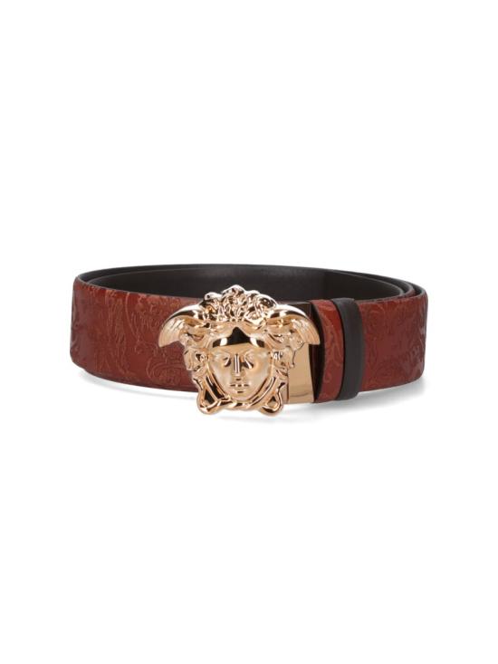 26SS 베르사체 가죽 벨트 1020704 1A166902NI6V Brown