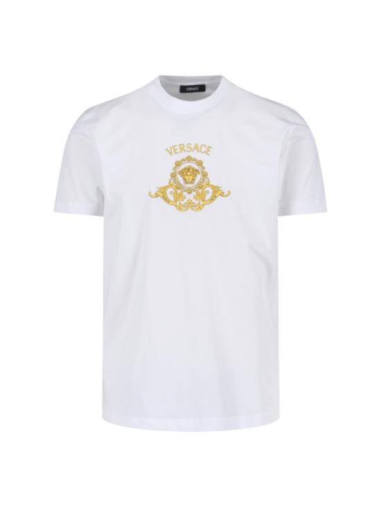 26SS 베르사체 반팔 티셔츠 1013944 1A167041W000 White