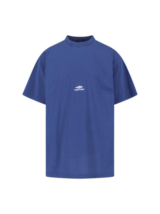 26SS 발렌시아가 3B 스포츠 아이콘 오버사이즈 티셔츠 850345 TTVK57740 Blue