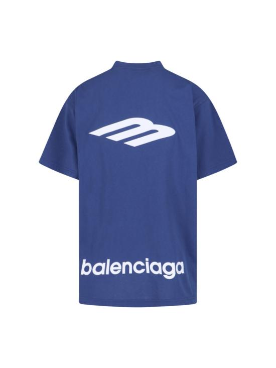 26SS 발렌시아가 3B 스포츠 아이콘 오버사이즈 티셔츠 850345 TTVK57740 Blue - BALENCIAGA
