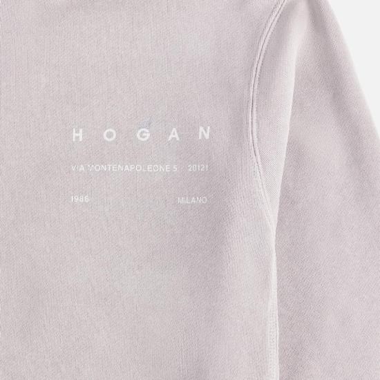 25FW 호간 후드 티셔츠 KQMB551203TXUYB403 Grey - HOGAN
