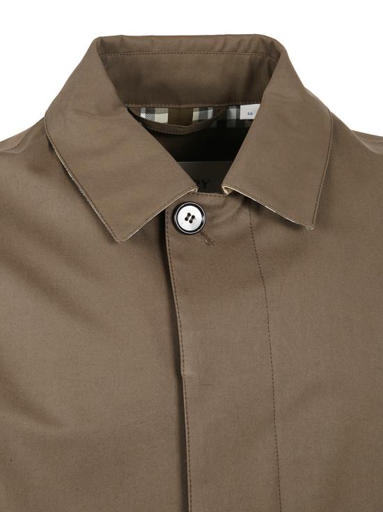 25FW 버버리 미드 렝스 본딩 개버딘 카 코트 8110194 C1764 Brown - BURBERRY