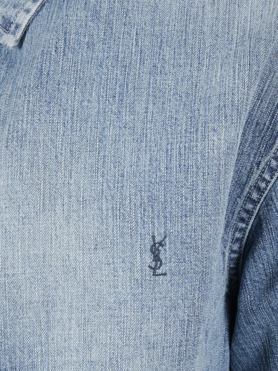 25FW 생로랑 데님 셔츠 823437Y14MJ4248 Blue - SAINT LAURENT