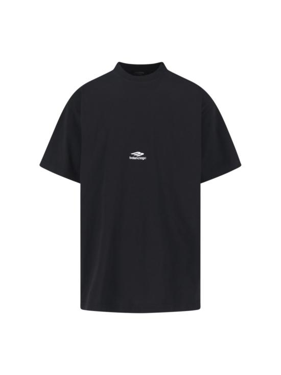 26SS 발렌시아가 3B 스포츠 아이콘 오버사이즈 티셔츠 850345 TTVK59034 Black