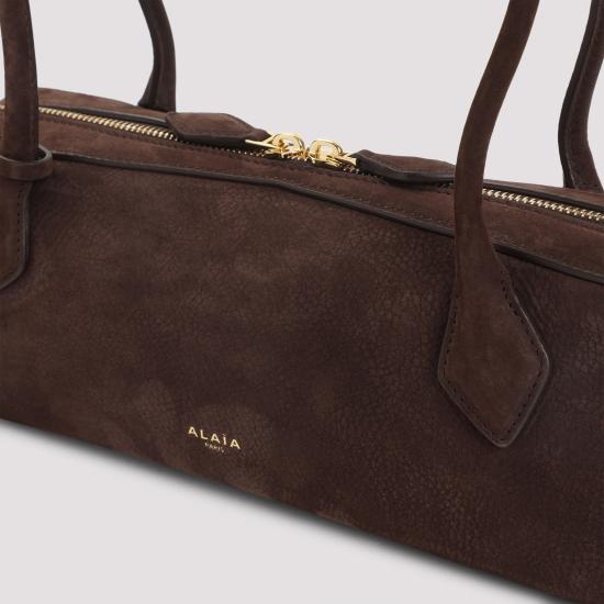 26SS 알라이아 르 테켈 미디움 레더 숄더백 AA1S06033CA214 741 BRUN OR - ALAIA