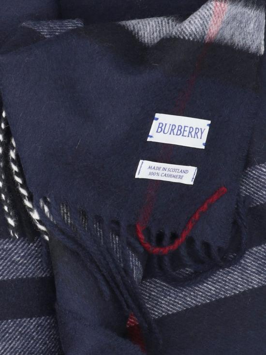 26SS 버버리 체크 캐시미어 머플러 8112641A1249 Blue - BURBERRY