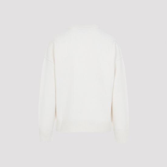 26SS 아미 빅 하트 울 크루넥 스웨터 UKS838 018 154 OFF WHITE RED - AMI