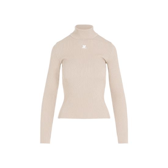 26SS 쿠레쥬 스웨터 PERMPU022FI0001 1054 CAPPUCCINO - COURREGES