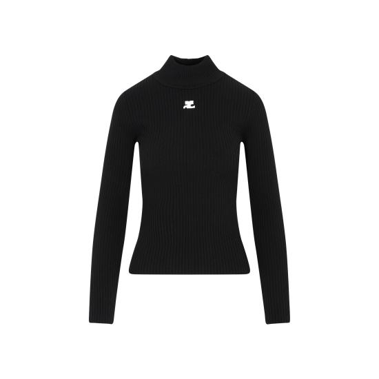 26SS 쿠레쥬 스웨터 PERMPU022FI0001 9999 BLACK - COURREGES