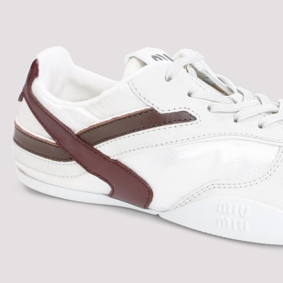 26SS 미우미우 스니커즈 5E428EFA005 71L F0X97 BIANCO AMARANTO - MIU MIU