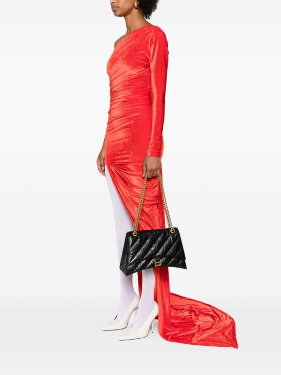 26SS 발렌시아가 크러쉬 미디움 체인 백 785602 210J1 1000 BLACK - BALENCIAGA