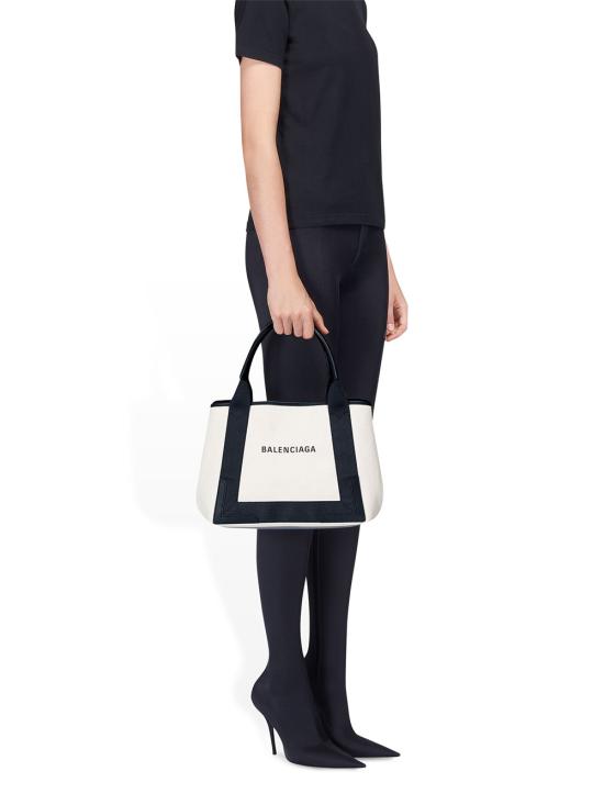 26SS 발렌시아가 NAVY 스몰 카바스백 339933 2HH3N 9260 NATURAL BLACK - BALENCIAGA