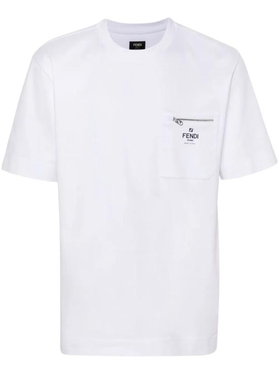 26SS 펜디 반팔 티셔츠 FY0936 ARYR F0QA0 BIANCO