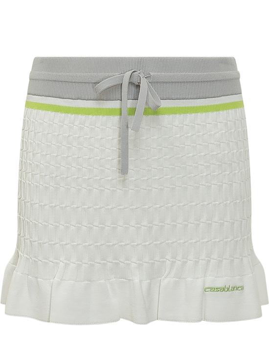 26SS 카사블랑카 숏 스커트 WSP26KW1248 01 BIANCO