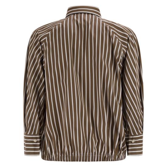 26SS 브루넬로 쿠치넬리 블라우스 MH749NA906 BROWN WHITE - BRUNELLO CUCINELLI