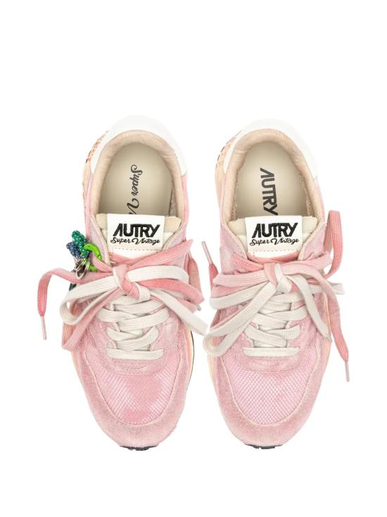 26SS 오트리 릴윈드 나일론 스웨이드 스니커즈 WVLW YS02 Red white - AUTRY