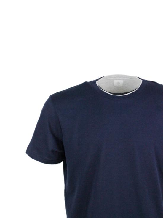 26SS 일레븐티 반팔 티셔츠 X75TSHH04 TES 11 13 Blu grigio chiaro - ELEVENTY