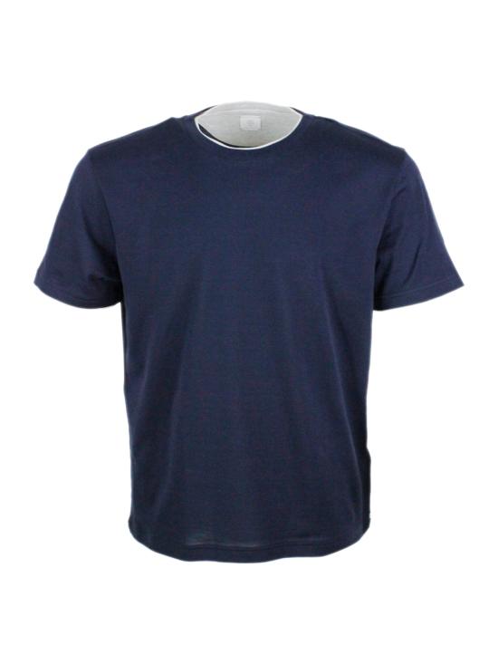 26SS 일레븐티 반팔 티셔츠 X75TSHH04 TES 11 13 Blu grigio chiaro