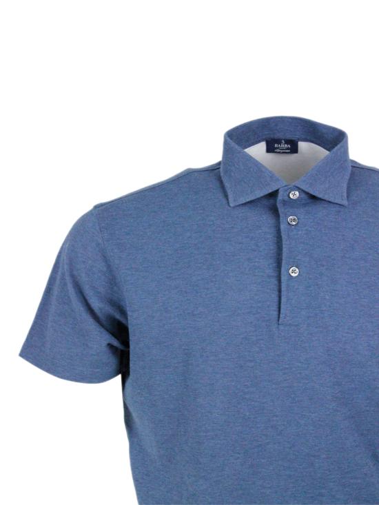 26SS 발바 폴로 티셔츠 60583 81401 805 Blue - BARBA