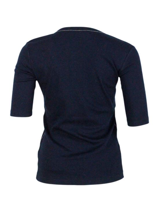 26SS 파비아나 필리피 반팔 티셔츠 JED264F104N566 5144 Blue - FABIANA FILIPPI