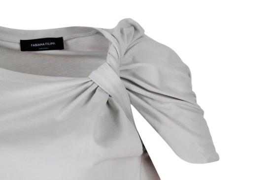 26SS 파비아나 필리피 반팔 티셔츠 JED273B549 I7758154 Beige - FABIANA FILIPPI