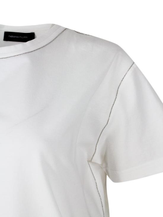 26SS 파비아나 필리피 반팔 티셔츠 JED265F278L189 0141 White - FABIANA FILIPPI