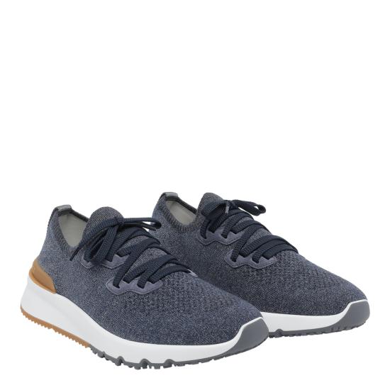 26SS 브루넬로 쿠치넬리 시네 니트 러너 MZUKISO250 CO250 Blue - BRUNELLO CUCINELLI