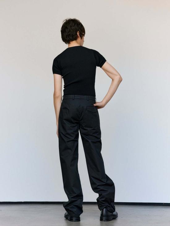  리에르 반팔 티셔츠 리어 실크 파인 립 티셔츠 - RIER