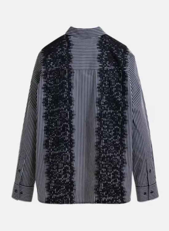  에센셜앤트워프 블라우스 에센셜 앤트워프 이산 레이스 트림 버튼다운 탑 블랙 - ESSENTIEL ANTWERP