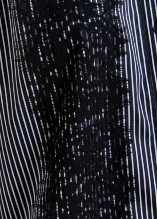  에센셜앤트워프 블라우스 에센셜 앤트워프 이산 레이스 트림 버튼다운 탑 블랙 - ESSENTIEL ANTWERP