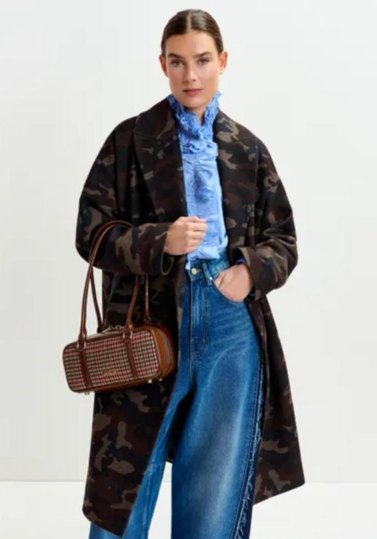  에센셜앤트워프 코트 Essentiel 앤트워프 불완전 카모  위장