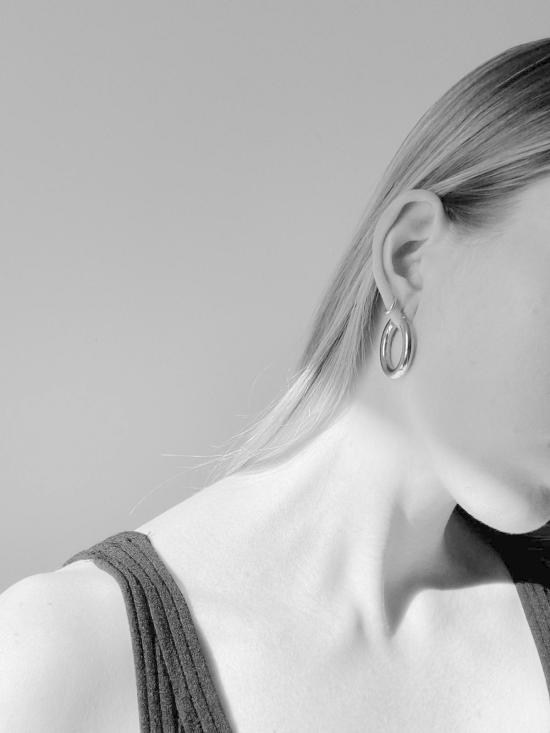  Common Muse 이어링 커먼 뮤즈 실버 후프  실버 - OTHER BRANDS