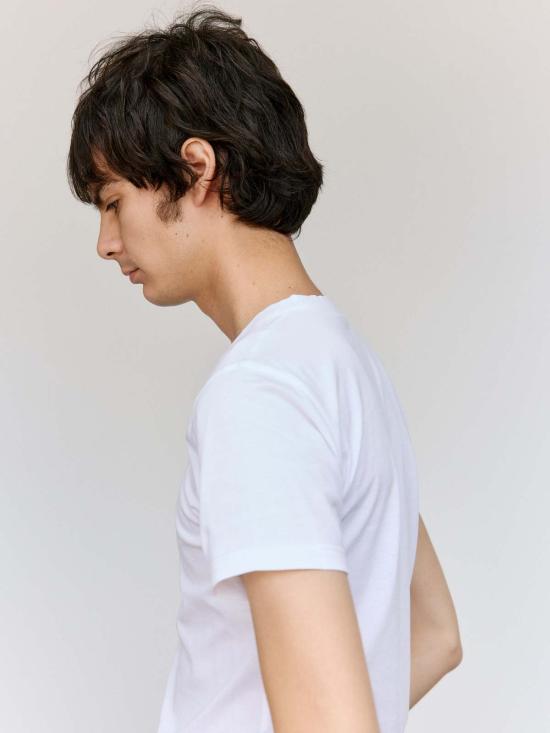  리에르 반팔 티셔츠 리어 저지 코튼 슬림핏 티셔츠 - RIER