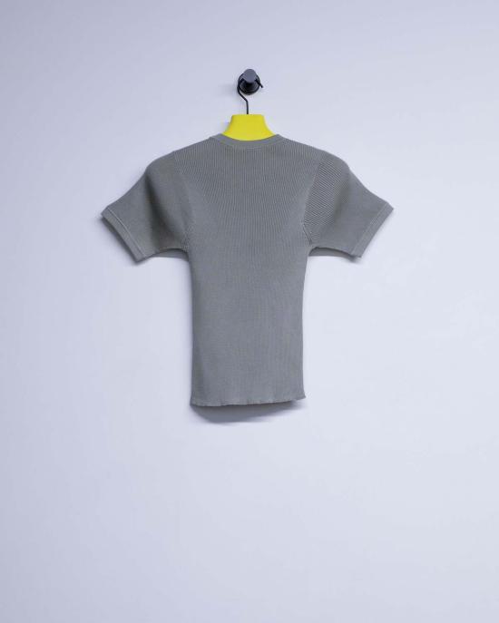  리에르 반팔 티셔츠 리어 포그 실크 파인 립 티셔츠 - RIER