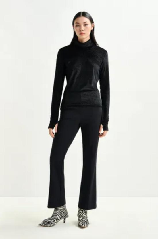  에센셜앤트워프 스트레이트 팬츠 에센셜 앤트워프 이벨 라인스톤 탭  블랙 - ESSENTIEL ANTWERP