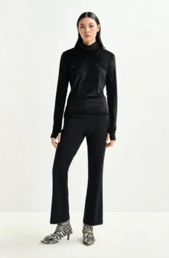  에센셜앤트워프 스트레이트 팬츠 에센셜 앤트워프 이벨 라인스톤 탭  블랙 - ESSENTIEL ANTWERP