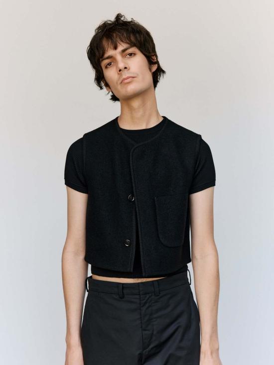  리에르 베스트 리어 펠트 울 경량 작업용 조끼