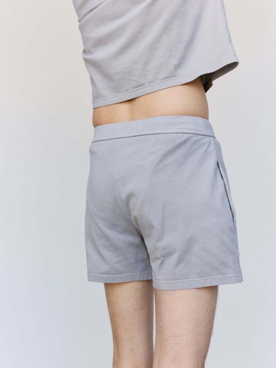  [키즈] 리에르 쇼츠/버뮤다 리어 라이트 그레이 코튼 저지 반바지 - RIER