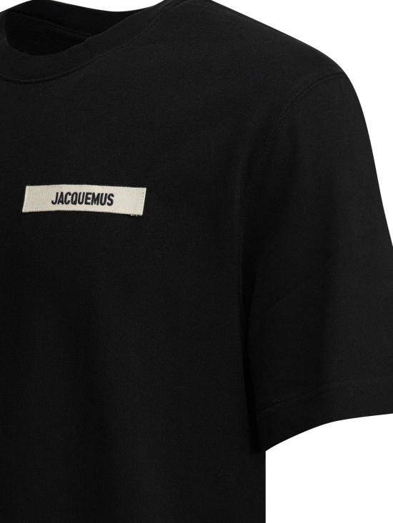 26SS 자크뮈스 그로그랭 로고 티셔츠 TSM00133AJ00226BLACK - JACQUEMUS