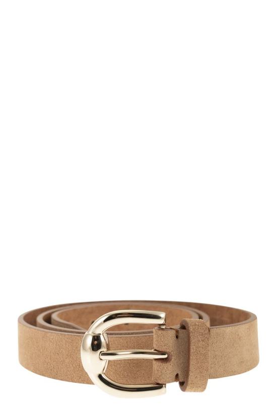 26SS 브루넬로 쿠치넬리 가죽 벨트 MAUGP265 C7962 BEIGE