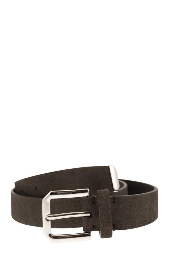 26SS 브루넬로 쿠치넬리 가죽 벨트 MAUGP317 C8391 DARK BROWN