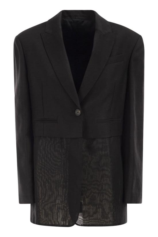 26SS 브루넬로 쿠치넬리 수트 자켓 MH1267181 C101 BLACK