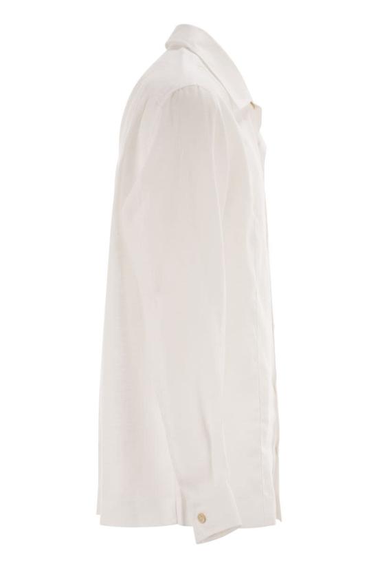 26SS 브루넬로 쿠치넬리 이지 핏 리넨 셔츠 MM6840618 C001 WHITE - BRUNELLO CUCINELLI