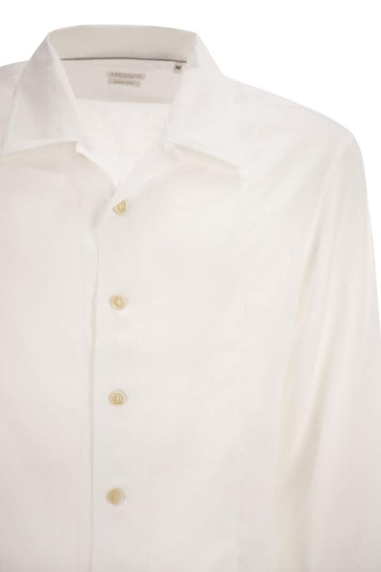 26SS 브루넬로 쿠치넬리 이지 핏 리넨 셔츠 MM6840618 C001 WHITE - BRUNELLO CUCINELLI