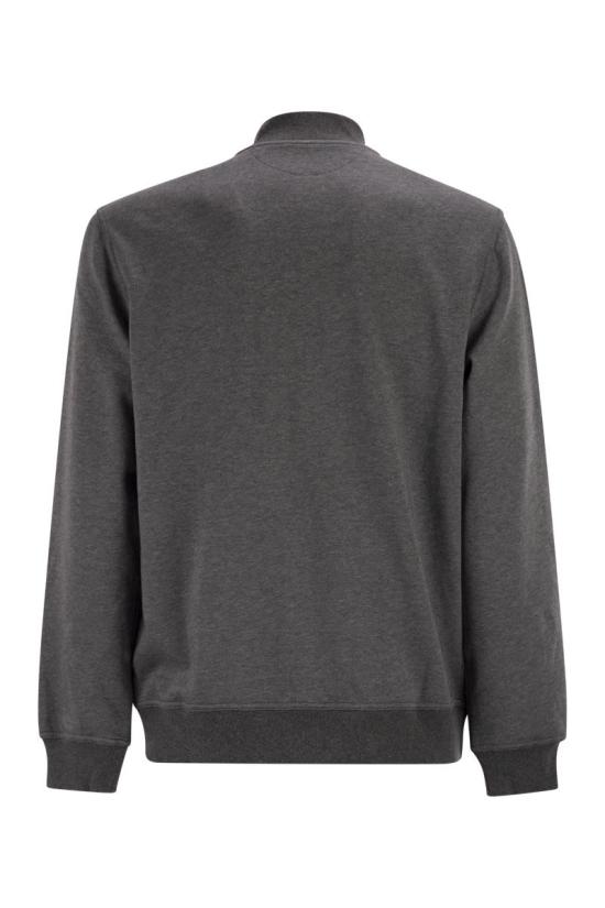 26SS 브루넬로 쿠치넬리 지퍼 디테일 테크노 코튼 플리스 MW8639072G C080 ANTHRACITE - BRUNELLO CUCINELLI