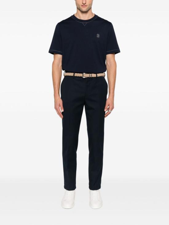 26SS 브루넬로 쿠치넬리 반팔 티셔츠 M0B131328G CW369 BLUE - BRUNELLO CUCINELLI