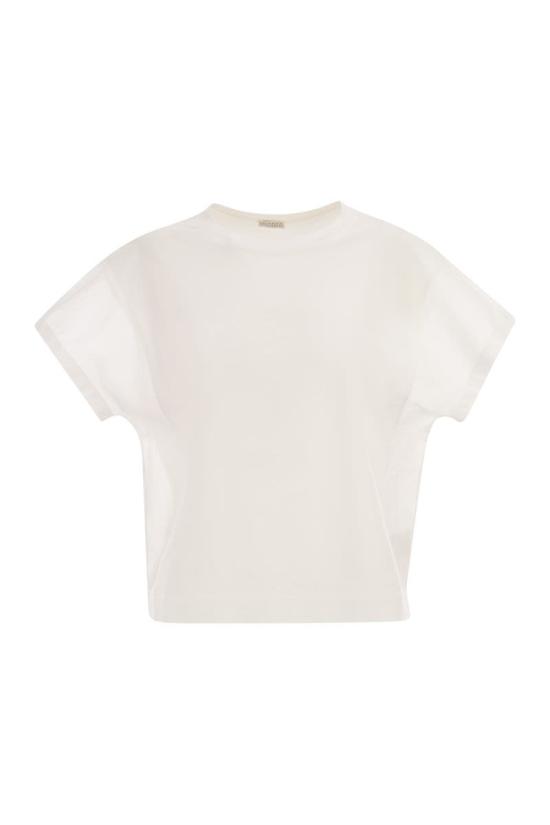26SS 브루넬로 쿠치넬리 반팔 티셔츠 M0T81BX800 C6159 WHITE