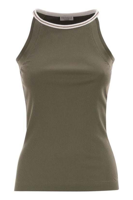 26SS 브루넬로 쿠치넬리 반팔 티셔츠 MG902DO320 CLY21 OLIVE