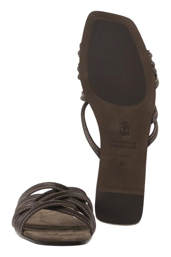 26SS 브루넬로 쿠치넬리 샌들 MZGAC3239 C8279 DARK BROWN - BRUNELLO CUCINELLI